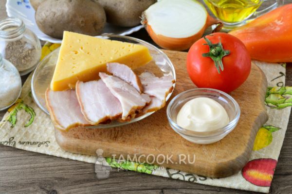 Картофель, фаршированный беконом