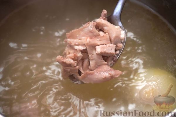 Куриный суп с яичной паутинкой